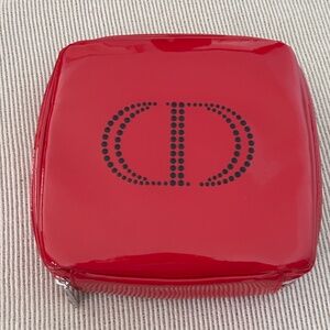 Dior Patent Red cosmetic pouch EUC